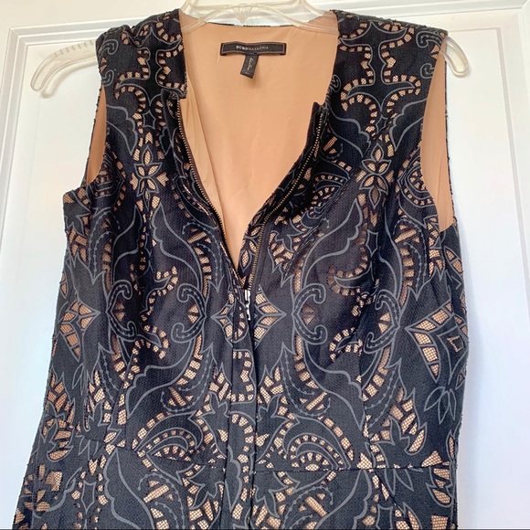 BcbgMaxazria zip front flounce-hem lace dress - Picture 3 of 5